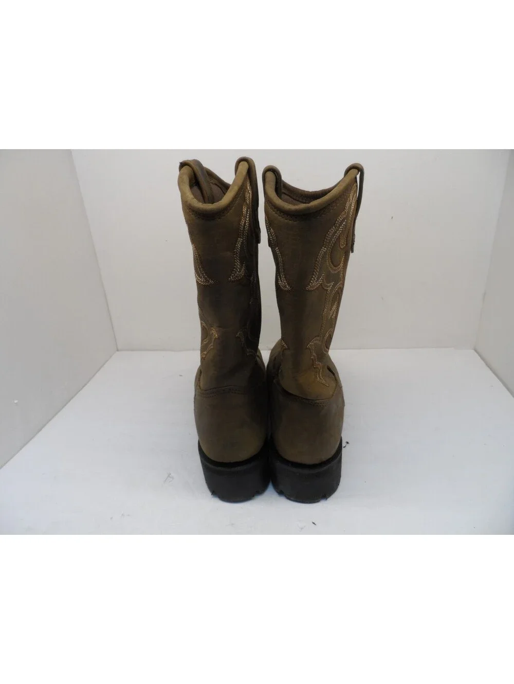 Hoffman Men's Rancher Soft Toe Line Boots *Made In USA* Brown Size 10.5 EE